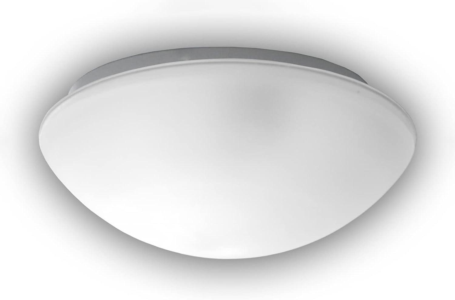 Deckenleuchte / Deckenschale rund, Glas satiniert mit Klarrand, Ø 20cm Bild 1