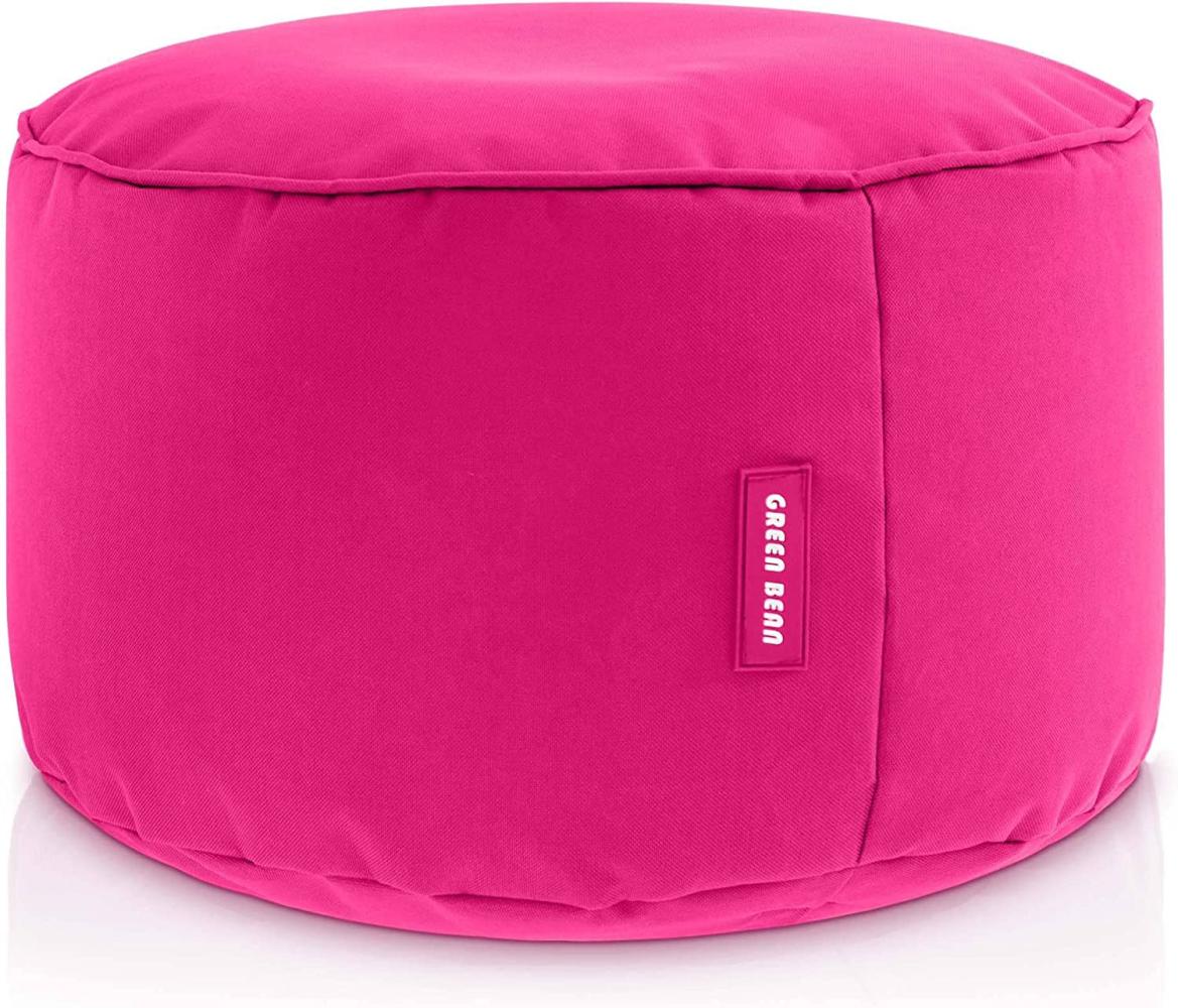 Green Bean© Sitzsack-Hocker "Stay" 25x45cm mit EPS-Perlen Füllung - Fußhocker Sitz-Pouf für Sitzsäcke - Fußablage Sitzkissen Sitzhocker Pink Bild 1