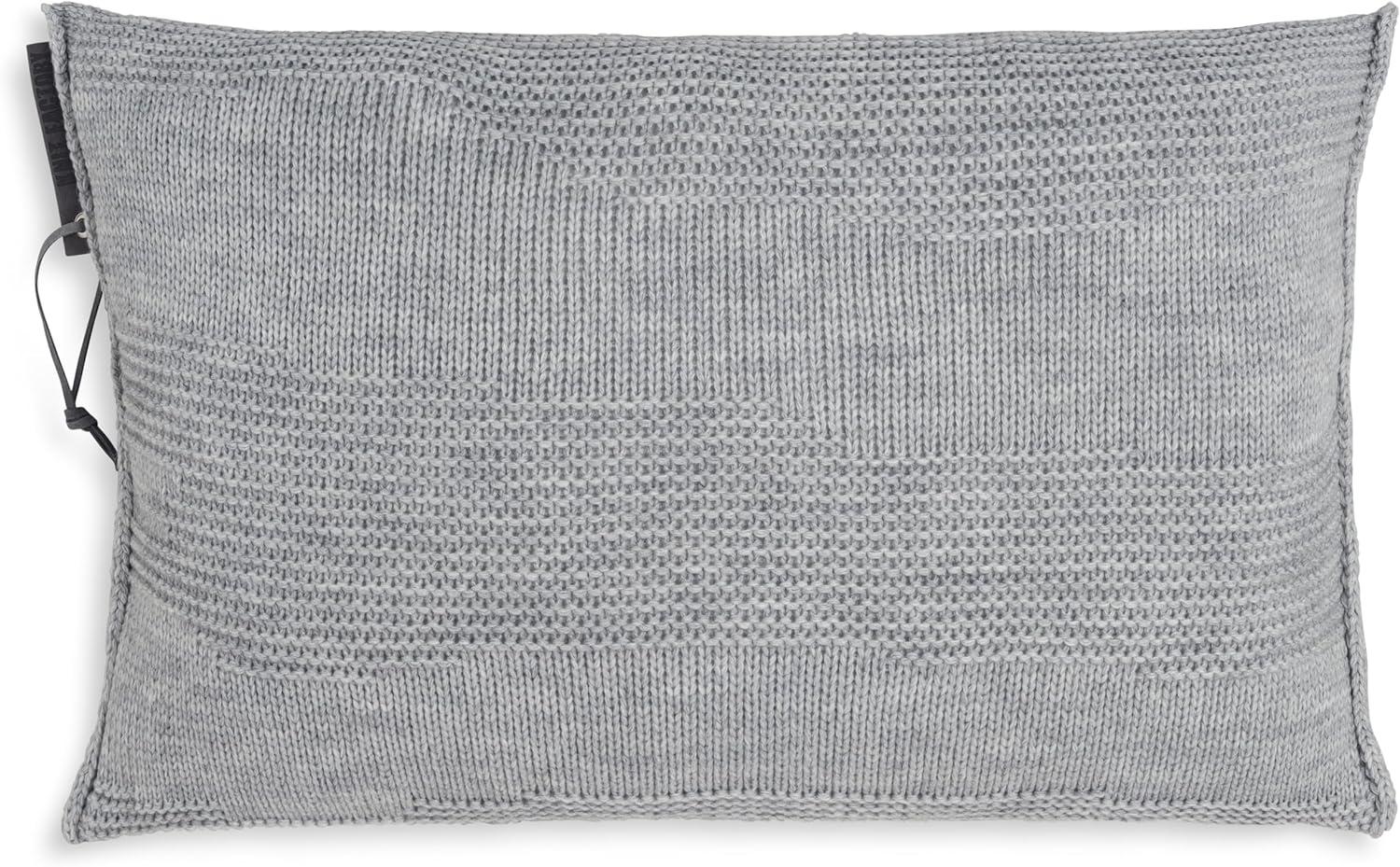 Knit Factory Joly Kissen 60x40 cm Gestreift Grau Bild 1