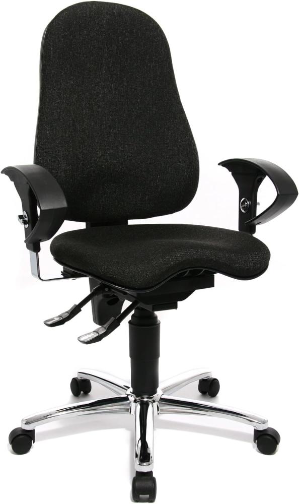 Topstar SI59UG22, Sitness 10 ergonomischer Bürostuhl, Schreibtischstuhl, inkl. höhenverstellbaren Armlehnen, Bezugsstoff anthrazit Bild 1