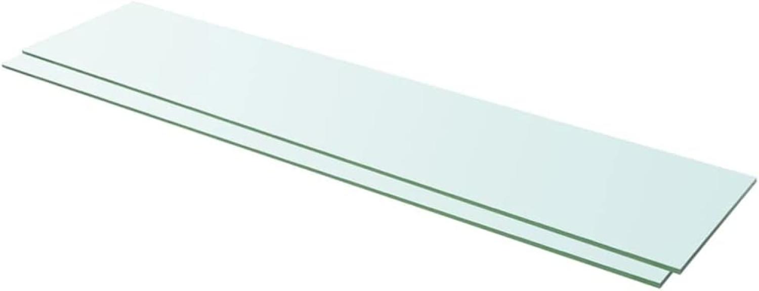Regalböden 2 Stk. Glas Transparent 110 x 25 cm Bild 1