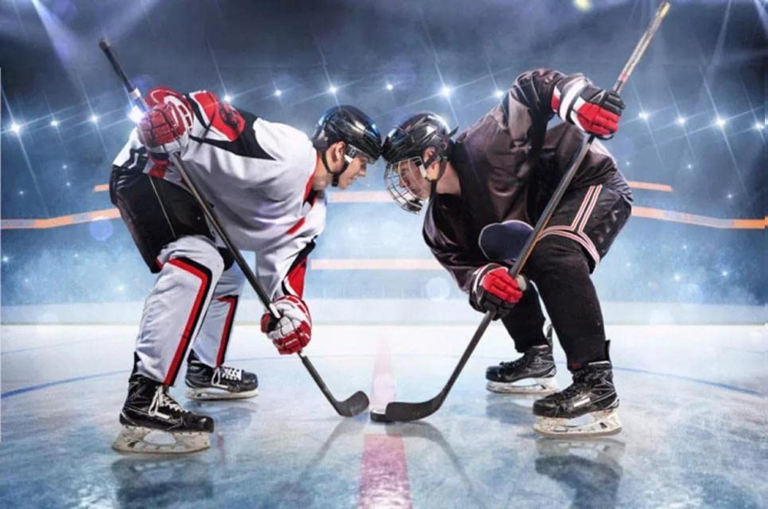 Kuscheldecke Eishockey Hockey Microfaser Flauschdecke 100 x 140 cm Bild 1