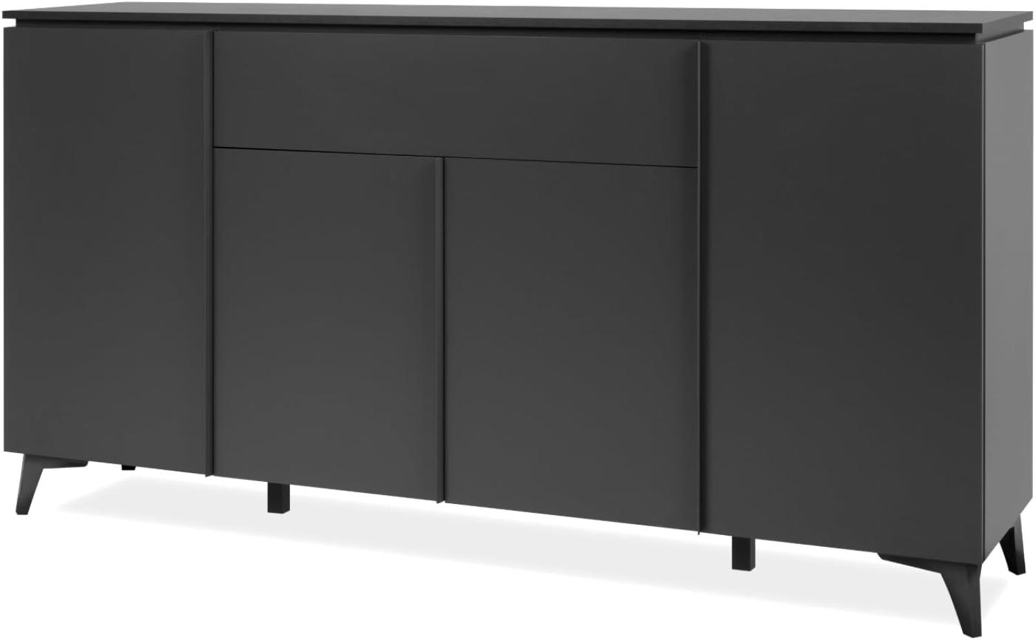 Sideboard Visby in grau und Schiefer 177 x 92 cm Bild 1