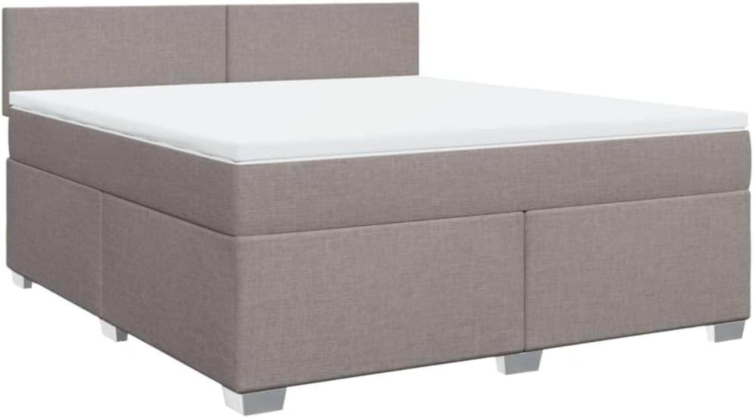 Boxspringbett mit Matratze Taupe 180x200 cm Stoff 3288264 Bild 1