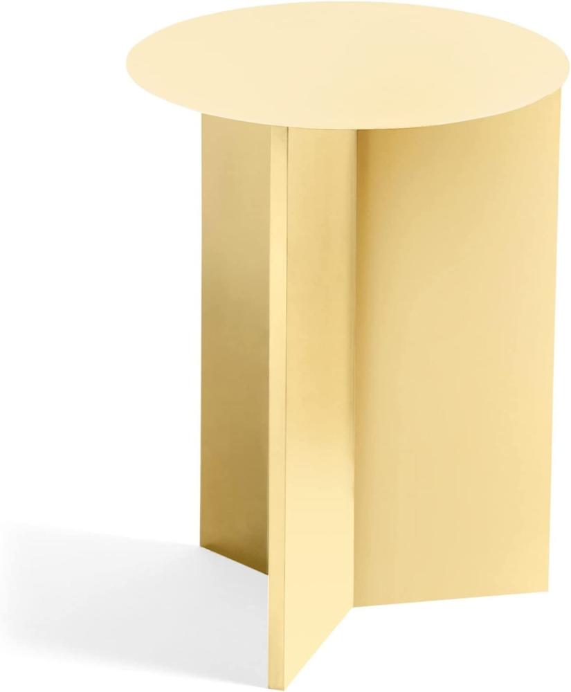 Hay Slit Table Round High Beistelltisch, Stahl, Light Yellow, 35cm Bild 1