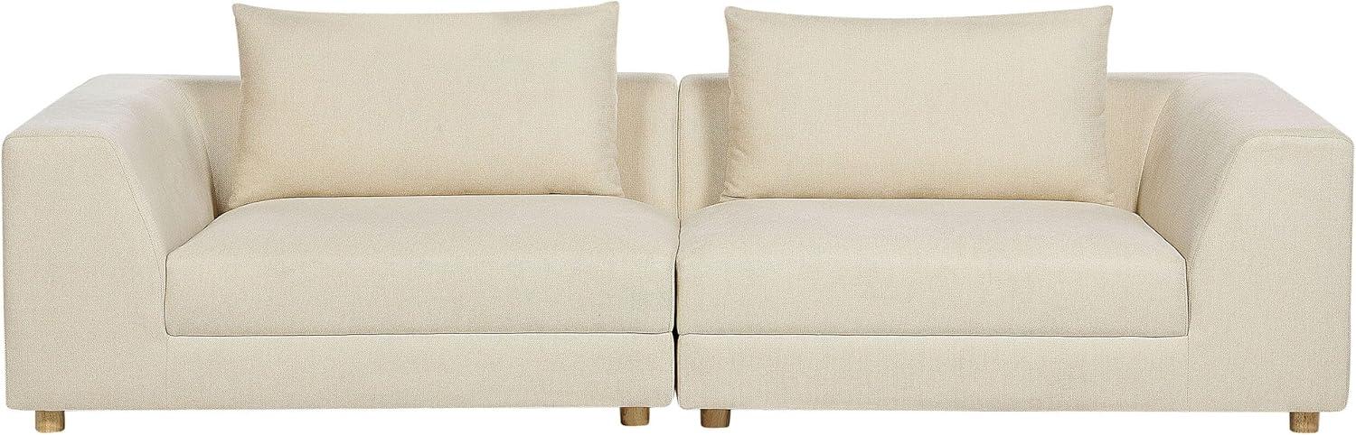3-Sitzer Sofa sandbeige mit Kissen LERMON Bild 1