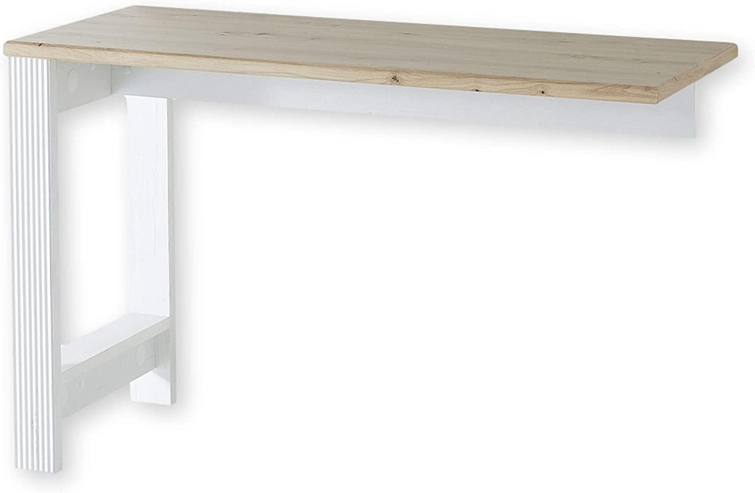 JASMIN Schreibtisch Winkel in Pinie hell, Artisan Eiche Optik - Eckschreibtisch Erweiterung für mehr Arbeitsfläche - Landhausstil Büromöbel Komplettset - 120 x 76 x 50 cm (B/H/T) Bild 1