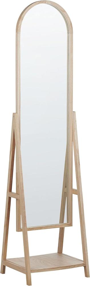 Stehspiegel mit Ablage Holz hellbraun oval 39 x 170 cm CHAMBERY Bild 1