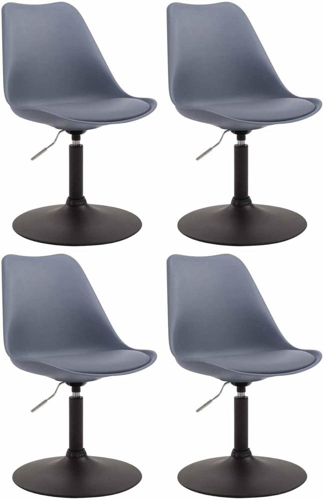 4er Set Esszimmerstühle Maverick B Kunststoff (Farbe: grau) Bild 1