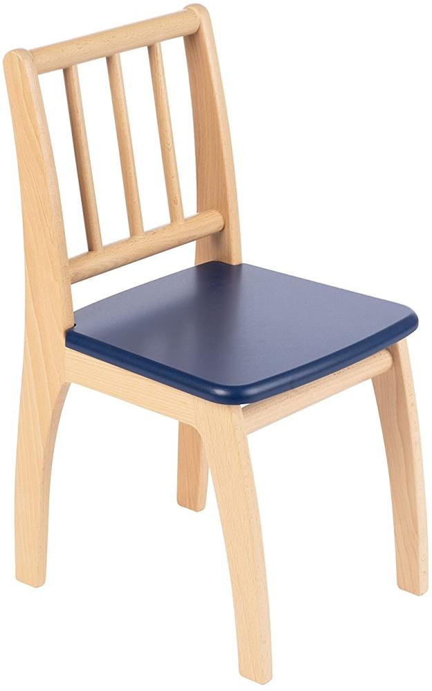 Geuther - Stuhl passend zu Sitzgruppe Bambino, natur-blau Bild 1