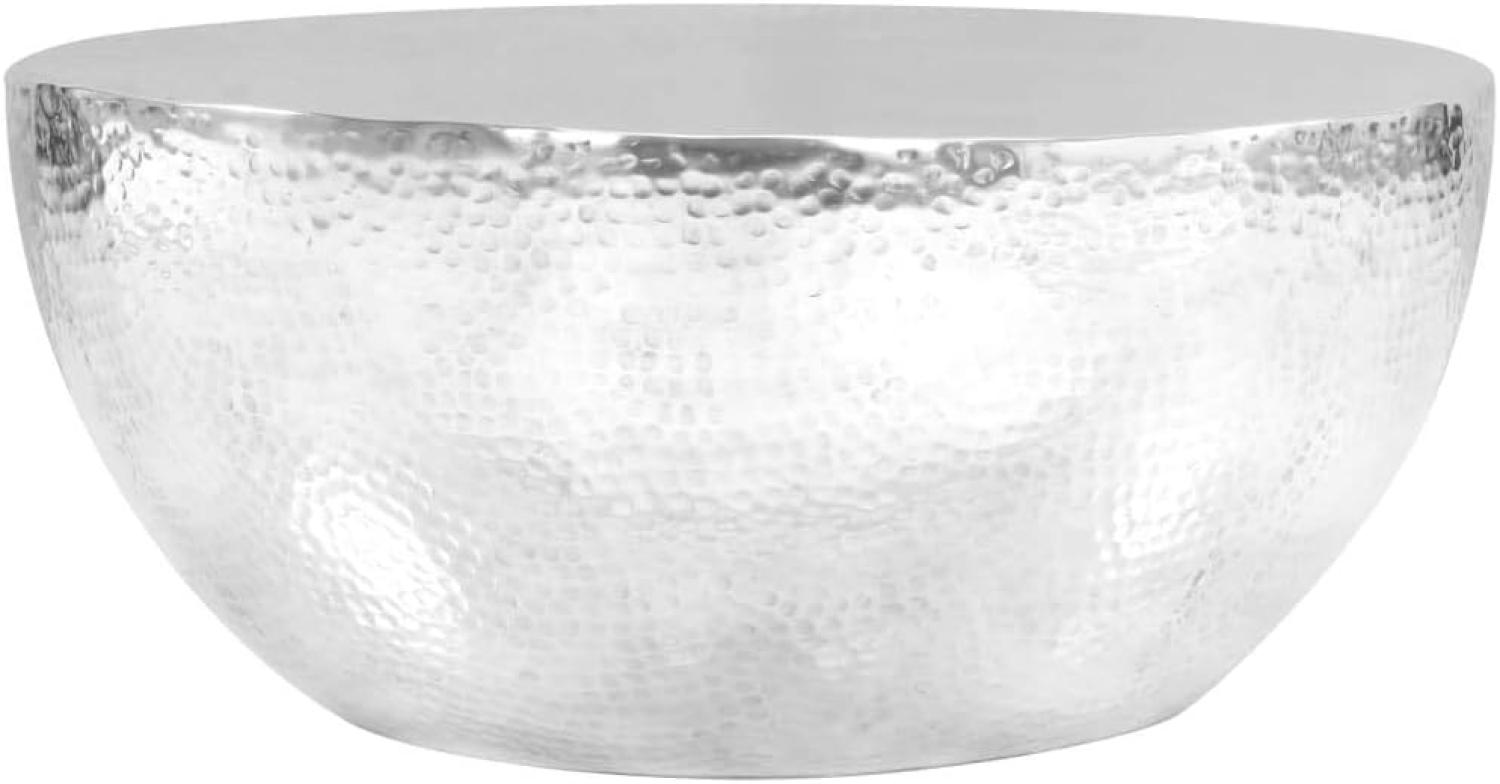 vidaXL Couchtisch aus Gehämmertem Aluminium 70 x 30 cm Silbern Bild 1