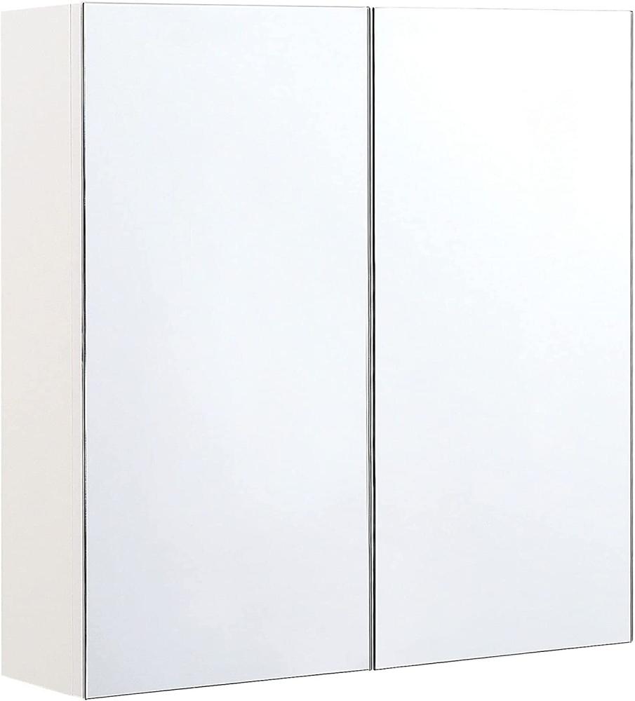 Bad Spiegelschrank weiß / silber 60 x 60 cm NAVARRA Bild 1