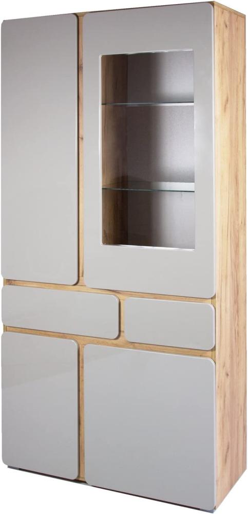 Homexperts Rimini Sideboard, Holzwerkstoff, Gold Craft Oak, 99 x 41 x 199 cm Bild 1
