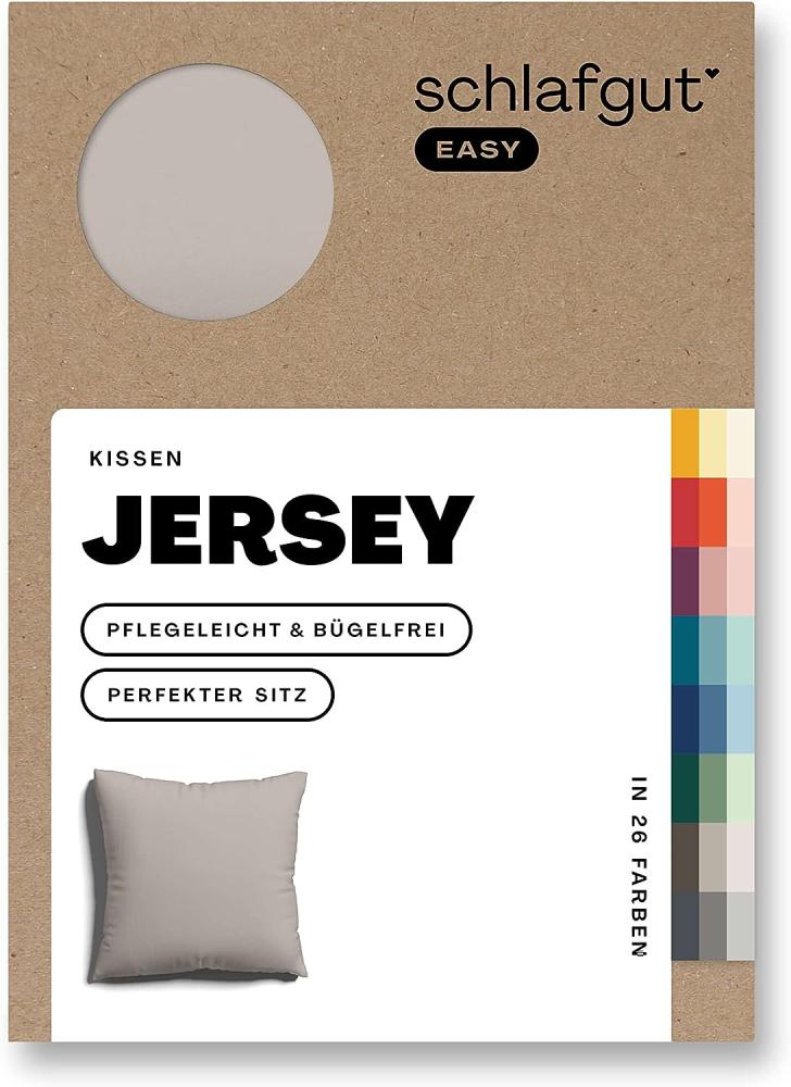 Schlafgut Kissenbezug EASY Jersey | Kissenbezug einzeln 80x80 cm | sand-mid Bild 1