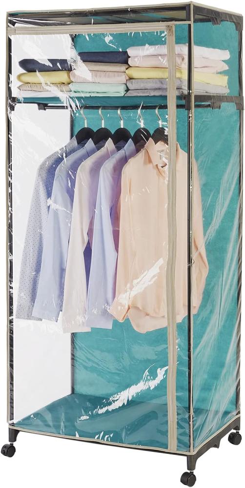 Kleiderschrank BREEZE, mobile Garderobe, Faltschrank, transparent, WENKO Bild 1