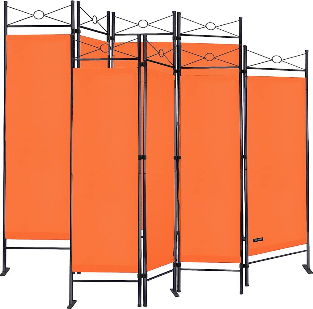 Casaria 2x Paravent Raumteiler Sichtschutz Verstellbar Orange Bild 1