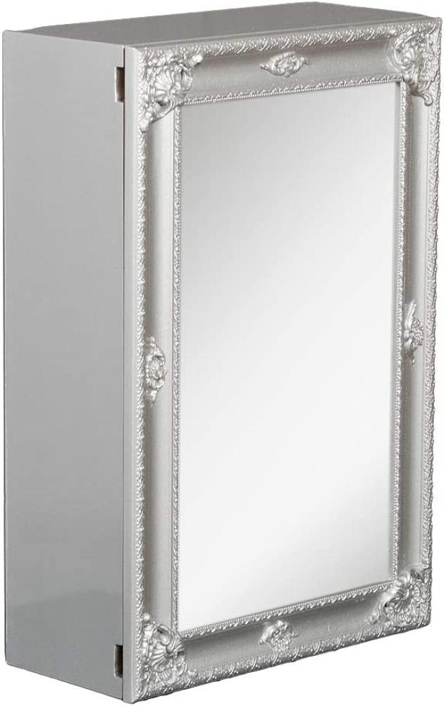 Spiegelschrank MARA Silber Grau ca. 40x60cm Badschrank Spiegel Barock Schiebetür Bild 1