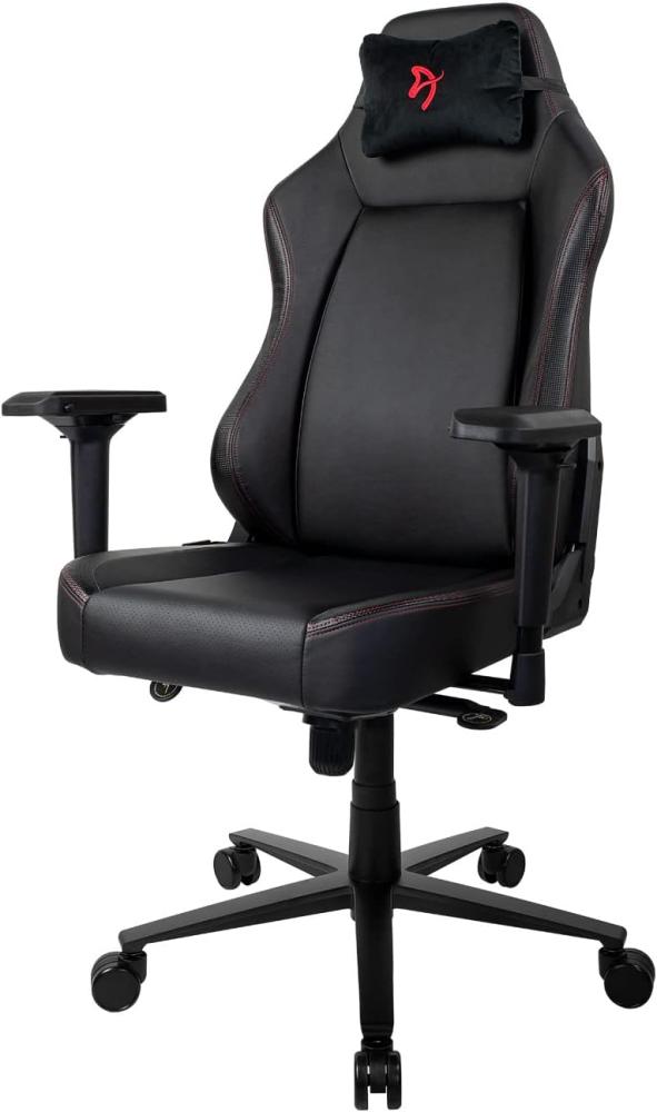 Arozzi Primo - Gamingstuhl, Büro Stuhl - PU-Leder - Bis zu 140 kg, schwarz/rot Bild 1