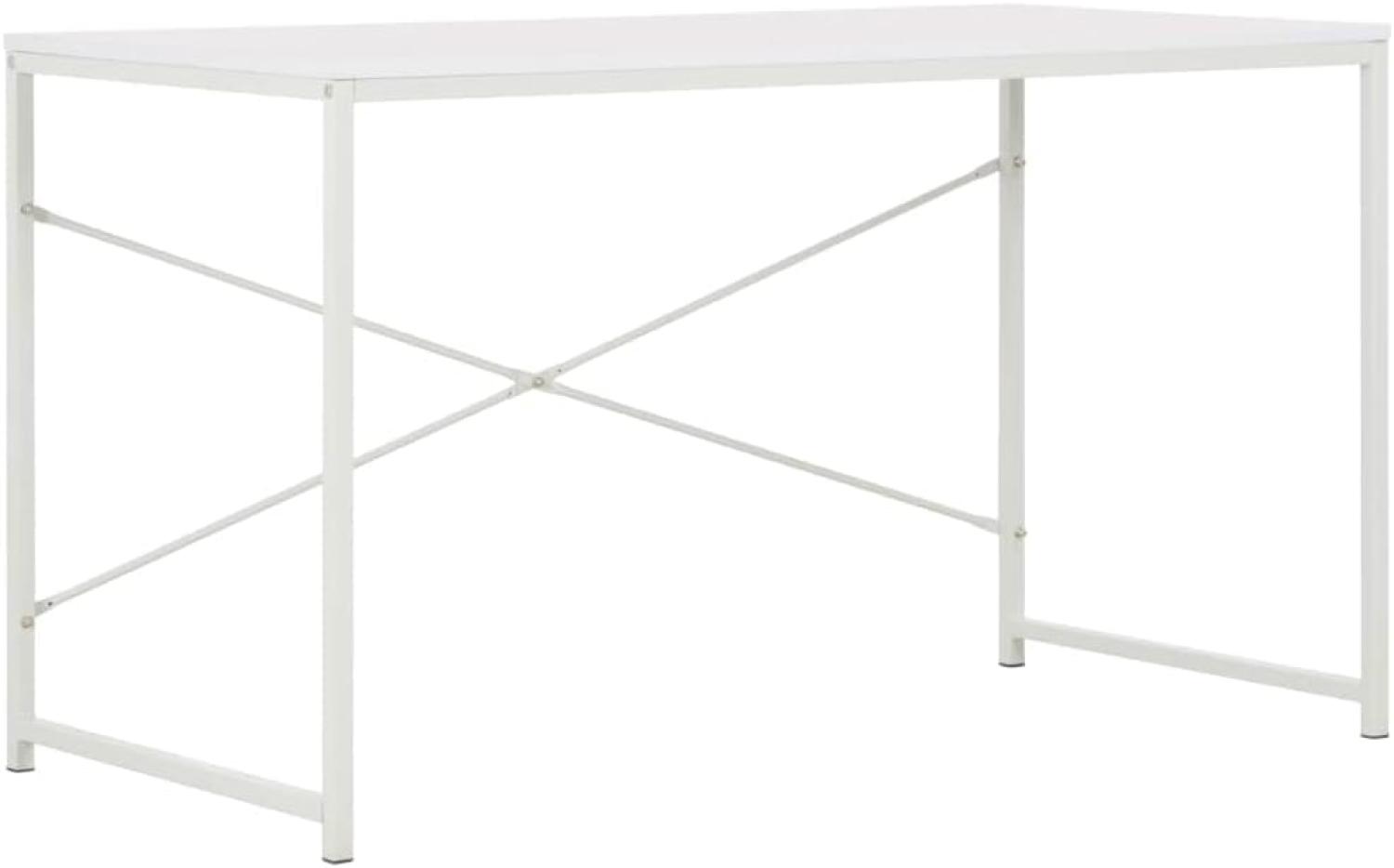 Computertisch, Spanplatte Weiß, 120 × 60 × 70 cm Bild 1