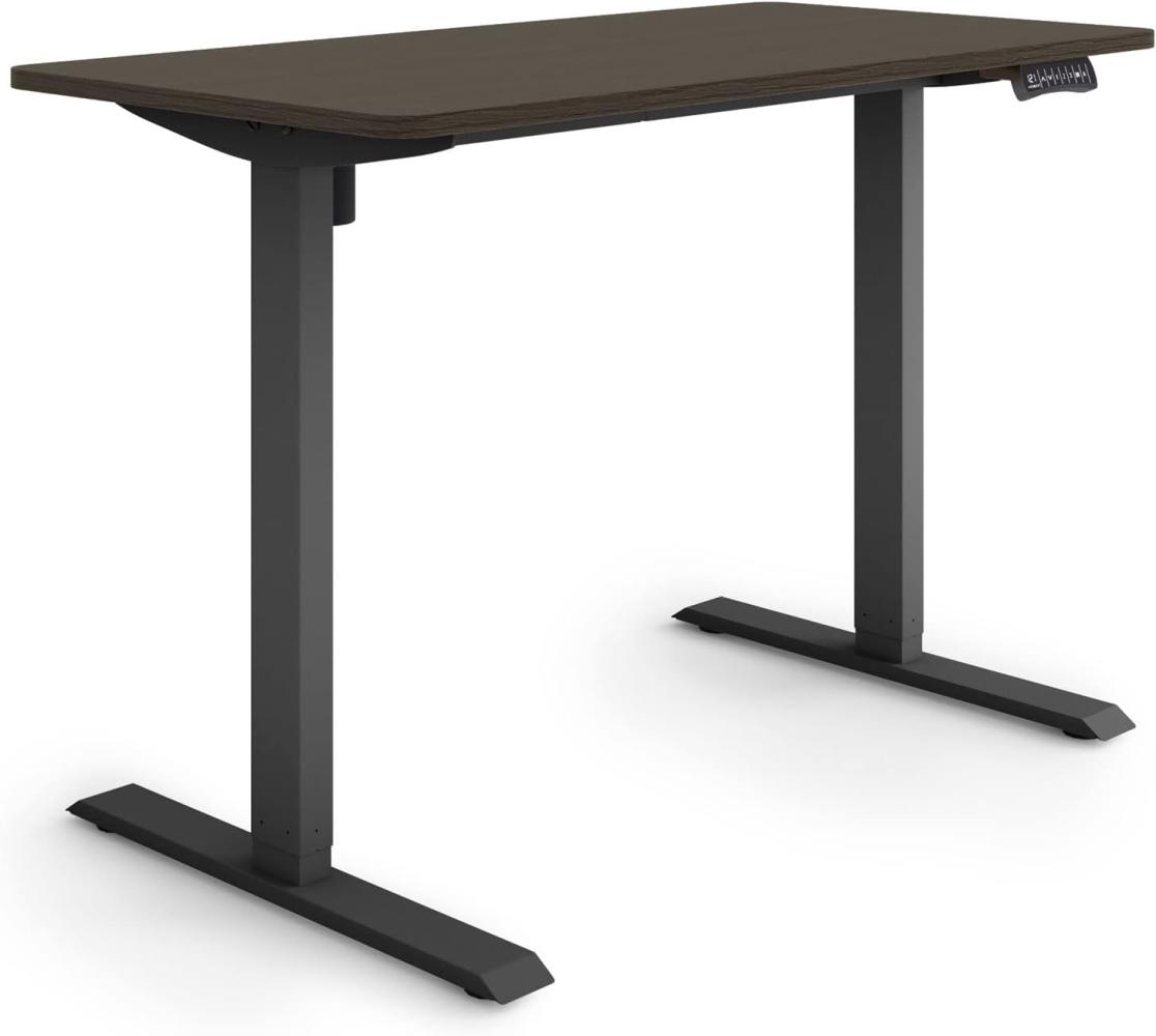 ESMART Germany ETX-121BE 120x60cm Ebenholz Dekor Ergonomischer Steh-Sitz-Schreibtisch Stufenlos elektrisch höhenverstellbar 73,5-123,5cm 3xMemory Aktivitätserinnerung Soft-Start/Stopp Schnelle Montage Bild 1