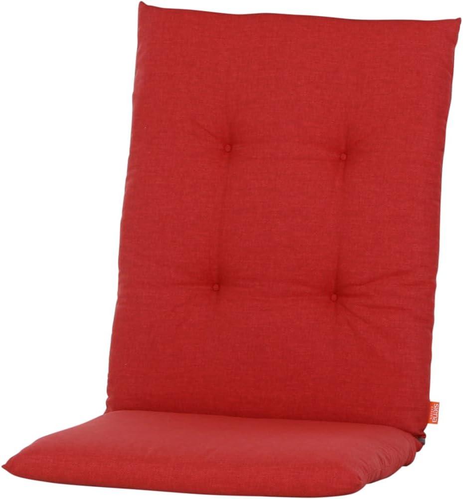 SIENA GARDEN MIRACH Sesselauflage 110 cm Dessin Uni rot, 100% Baumwolle Bild 1
