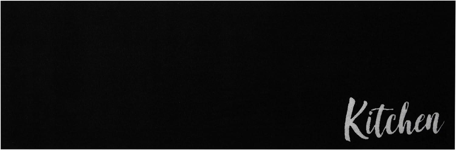 Kurzflor Küchenläufer Simple Kitchen Schwarz 50x150 cm Bild 1