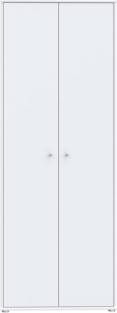 Forte Tempra 2 Kommode mit 2 Türen, Holzwerkstoff, weiß, Bx H xT: 73,7 x 197,5 x 34,8 cm Bild 1