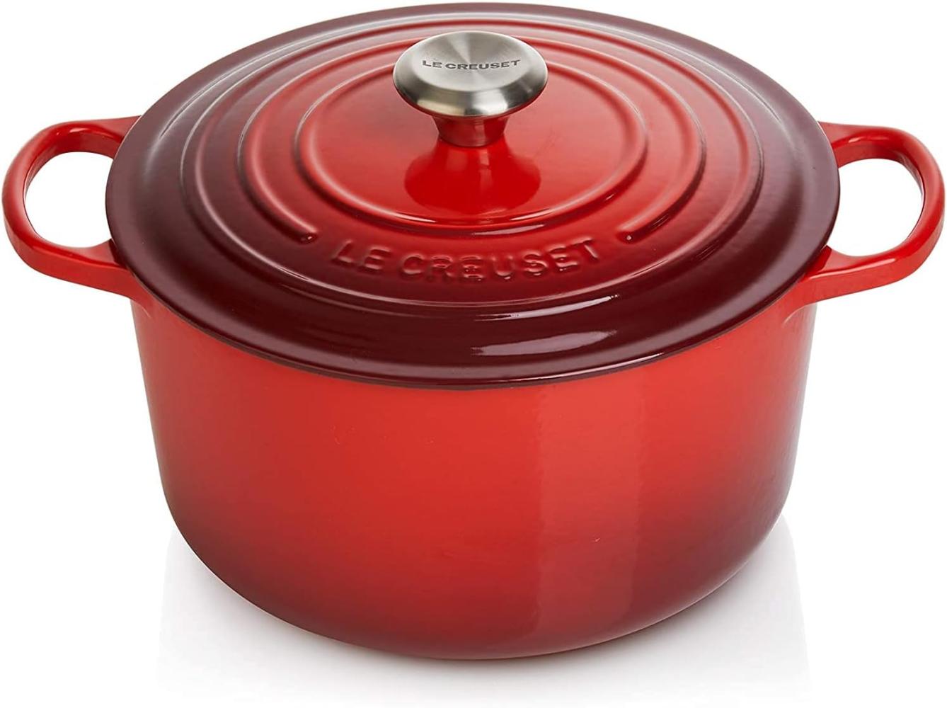 Le Creuset Bräter rund hoch 26 cm kirschrot Bild 1