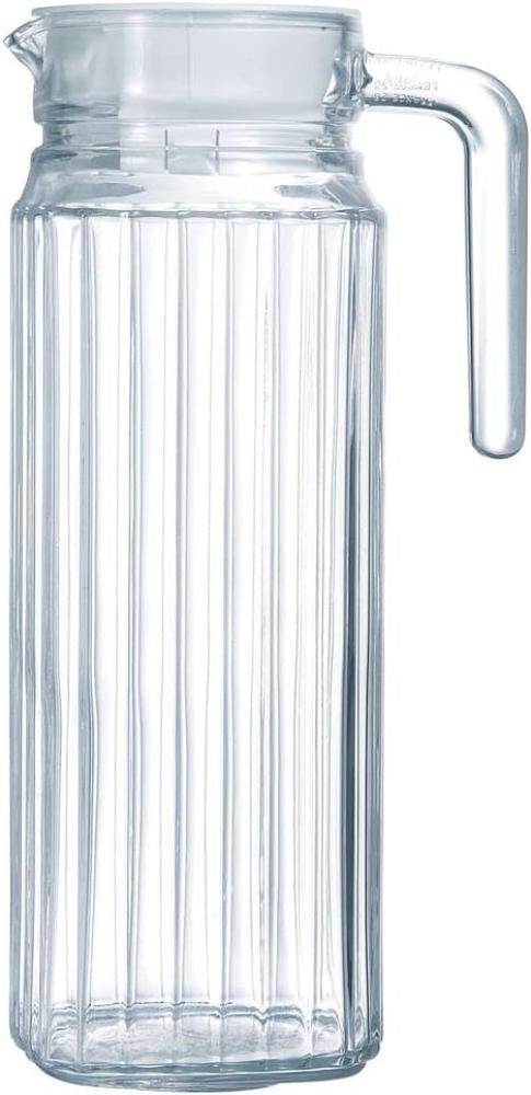 Luminarc ARC 70361 Quadro Krug, Kühlschrankkrug mit Deckel, 1. 1 Liter, Glas, transparent, 1 Stück Bild 1