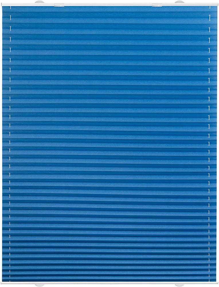 Lichtblick Plissee Haftfix, ohne Bohren, blau, 130 x 75 x 4 cm Bild 1