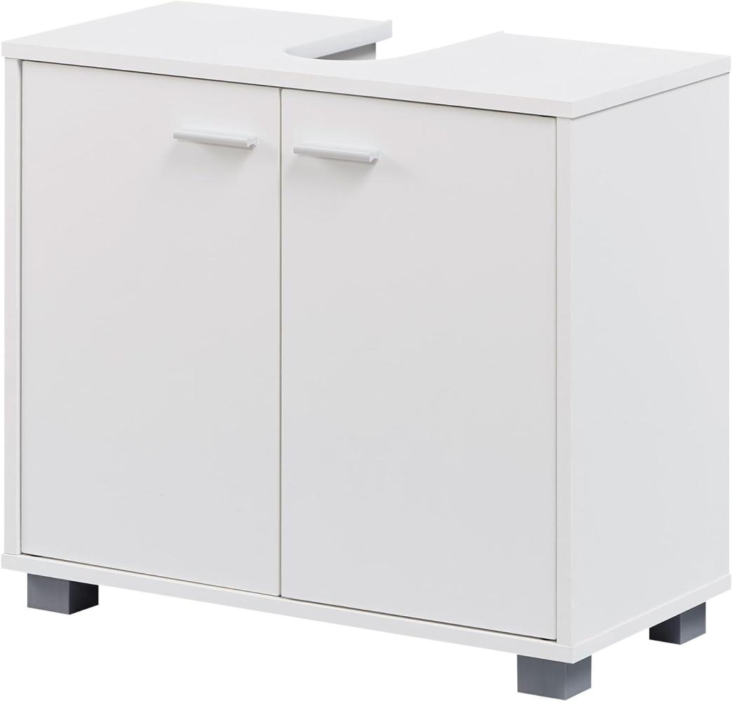 Design Waschbeckenunterschrank FB37117 Badunterschrank mit 2 Türen Weiß Bild 1