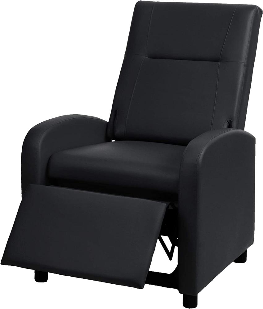 Fernsehsessel HWC-H18, Relaxsessel Liege Sessel, Kunstleder klappbar 99x70x75cm ~ schwarz Bild 1