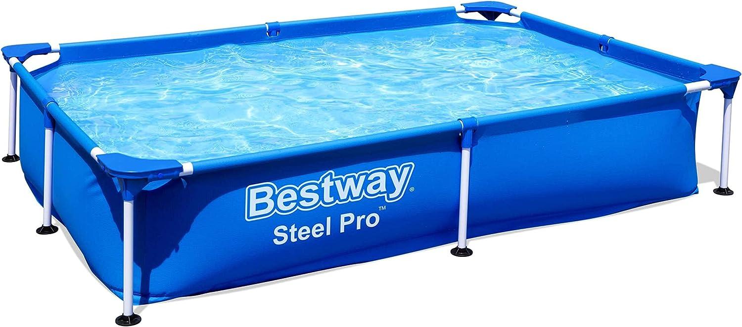 Bestway 1200 l Gerahmter Pool Stahlrahmen Blau 221cm x 150cm, 3 kg Bild 1