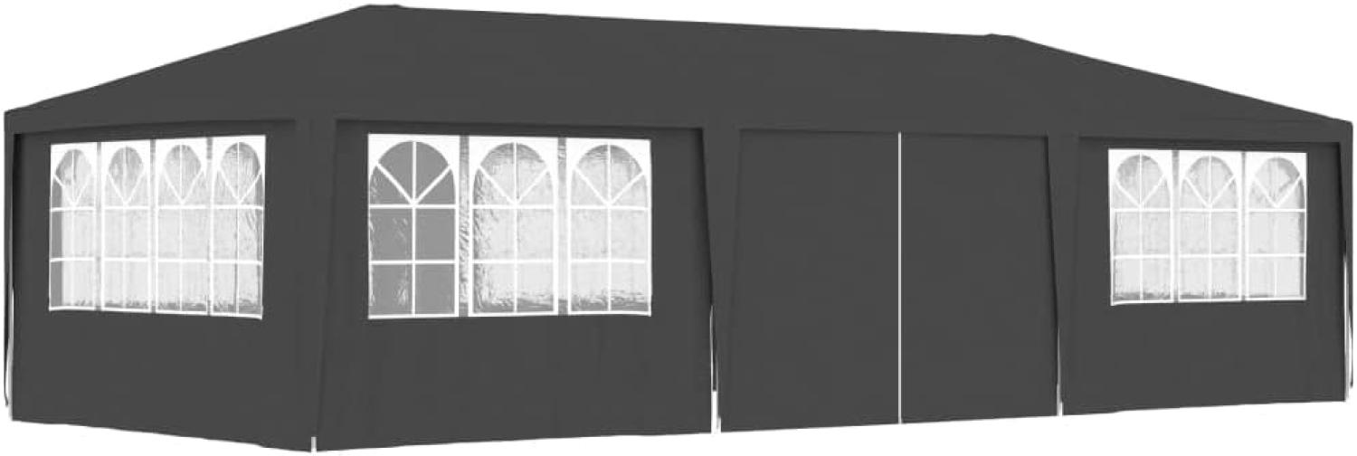 Profi-Partyzelt mit Seitenwänden 4×9 m Anthrazit 90 g/m² Bild 1