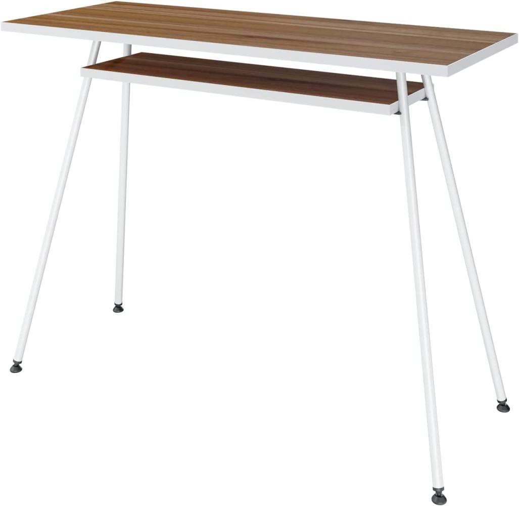 LEVIRA – Tisch, Büro, Kost Dash - 100 x 40 x 75- Walnuss Tróia und Weiß Bild 1