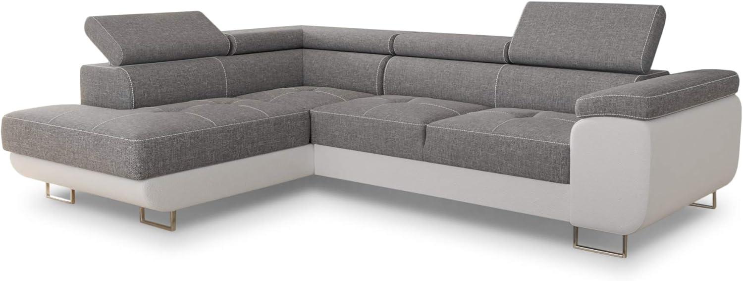 Sofnet Ecksofa Caris, mit Schlaffunktion und Bettkasten, Wohnlandschaft mit einstellbare Kopfstützen, Schlafsofa Bild 1