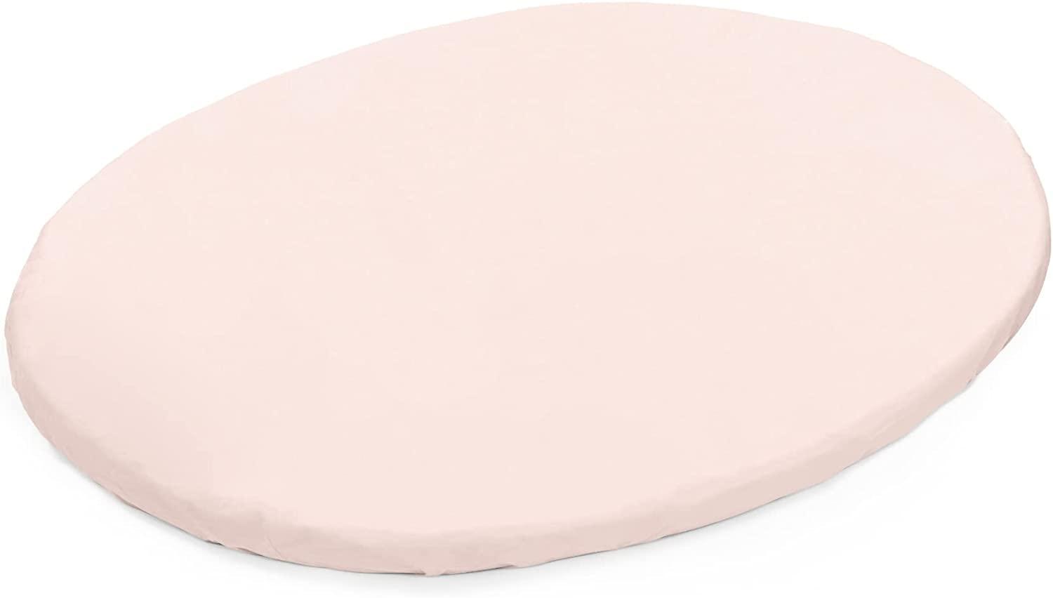 Stokke® Sleepi™ Mini-Spannbettlaken Weiß Rosa hell Bild 1