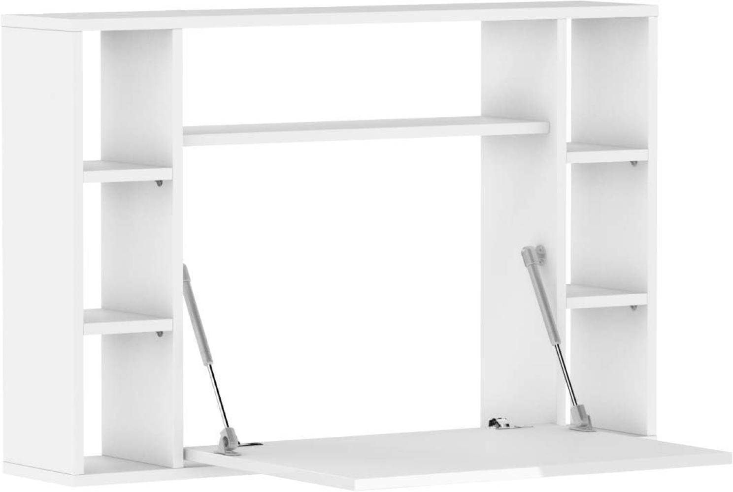 BIM Furniture Hängend klappbarer Schreibtischregale Muse Haushaltsbüro Wandtisch Computertisch (weiß matt/weiß Glanz) Bild 1