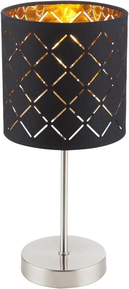 GLOBO Tischlampe Wohnzimmer Tischleuchte schwarz modern Nachttischlampe 15229T Bild 1