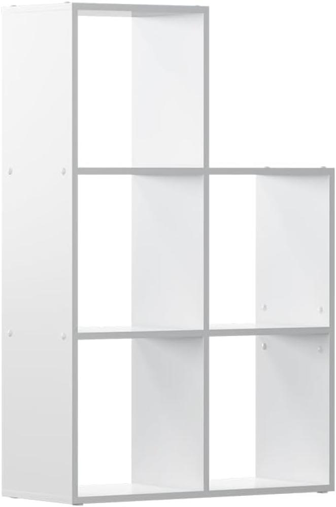 Livinity 'Aramis' Treppenregal, 5 Fächer, Spanplatte, weiß, 73 x 108 cm Bild 1