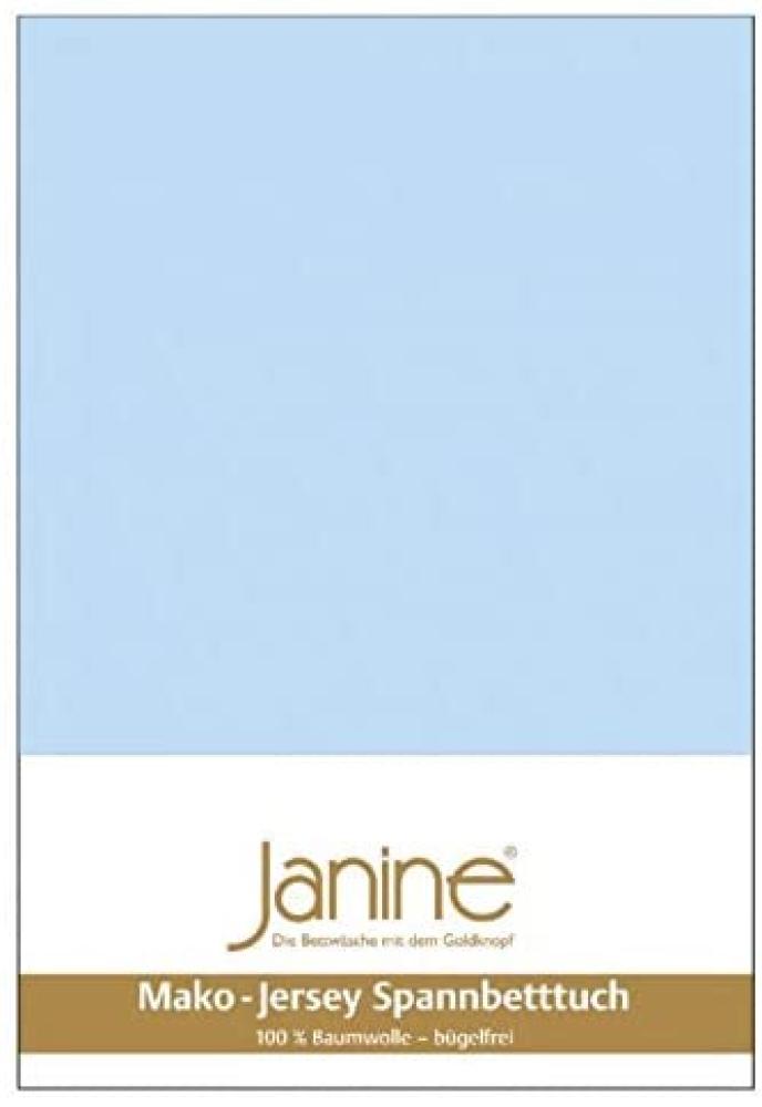 Janine Spannbetttuch 5007 Mako Jersey 180/200 bis 200/200 cm hellblau Fb. 12 Bild 1