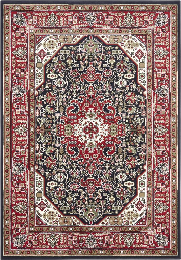 Orientalischer Kurzflor Teppich Skazar Isfahan Navy - 80x150x0,9cm Bild 1