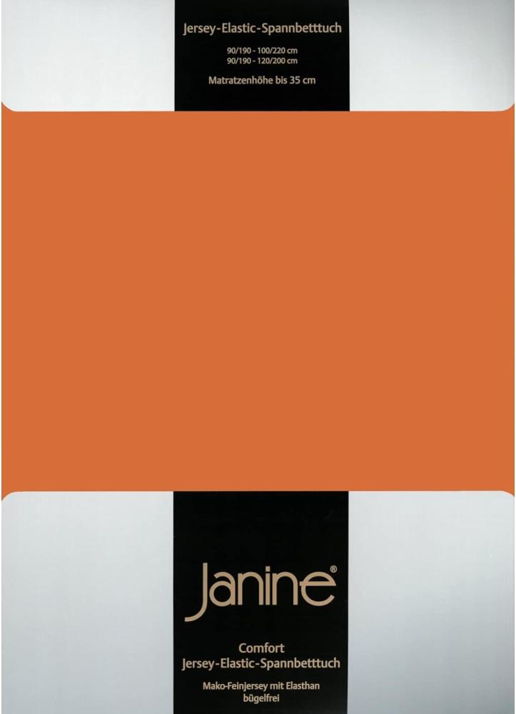 Janine Spannbetttuch ELASTIC-JERSEY Elastic-Jersey rost-orange 5002-67 200x200 Bild 1