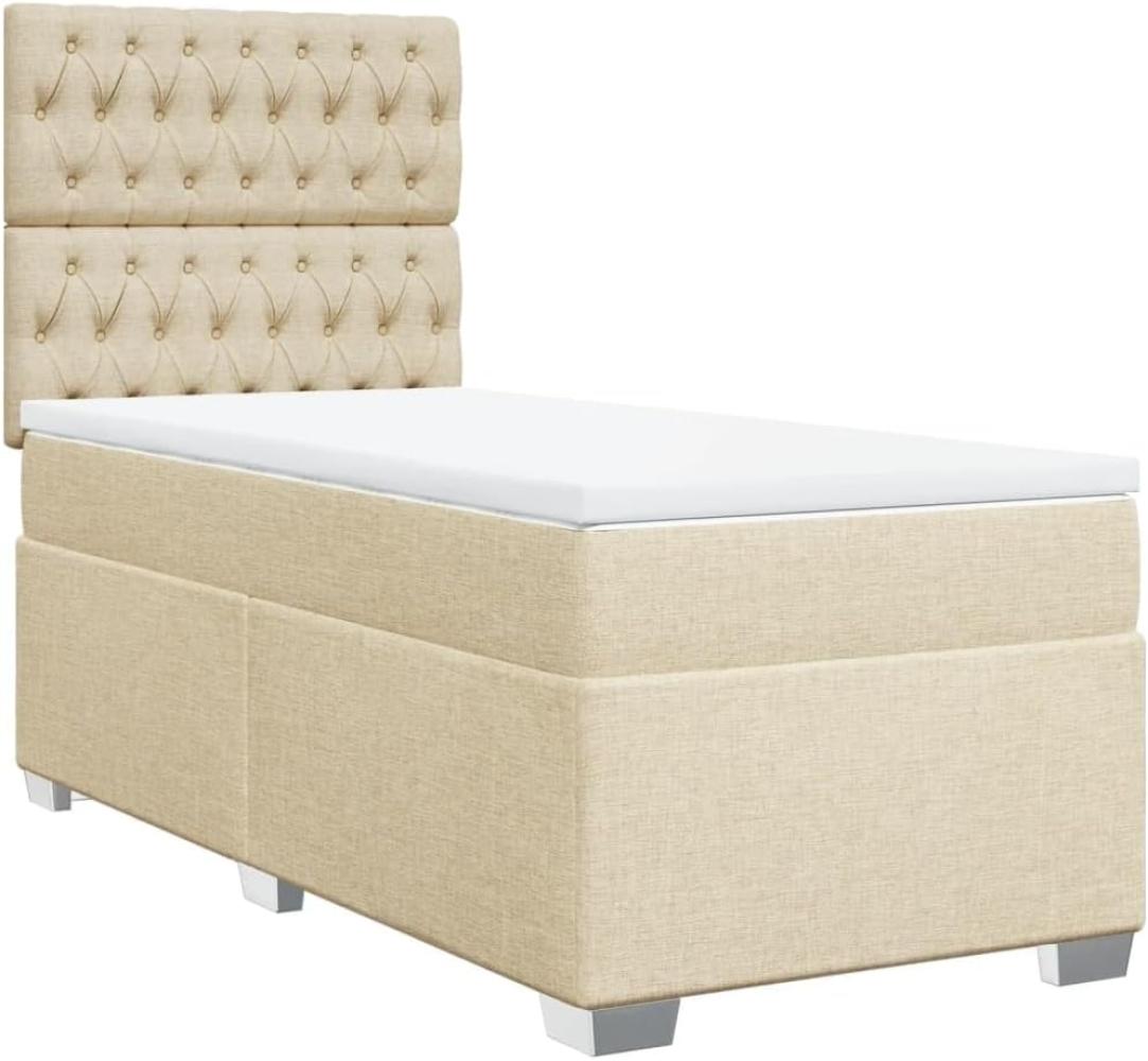 Boxspringbett mit Matratze Creme 100x200 cm Stoff 3292711 Bild 1