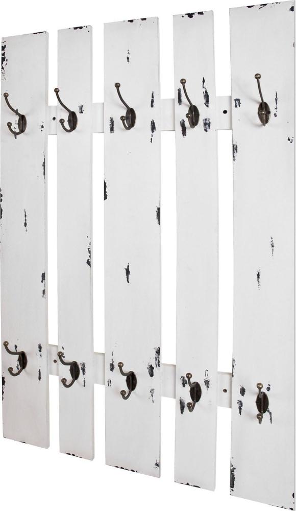 HAKU Möbel Wandgarderobe, MDF, weiß, B 65 x T 9 x H 100 cm Bild 1
