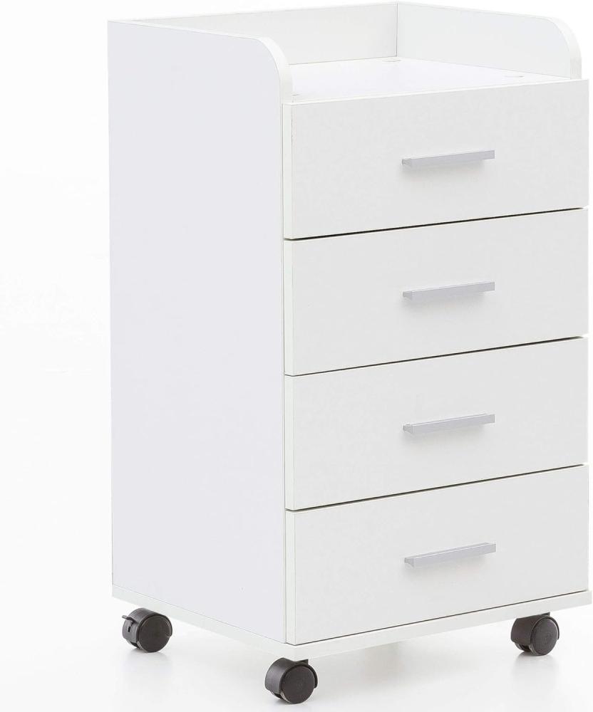 KADIMA DESIGN Rollcontainer ISONZO - Modernes Design mit viel Platz & Mobilität. Farbe: Weiß Bild 1