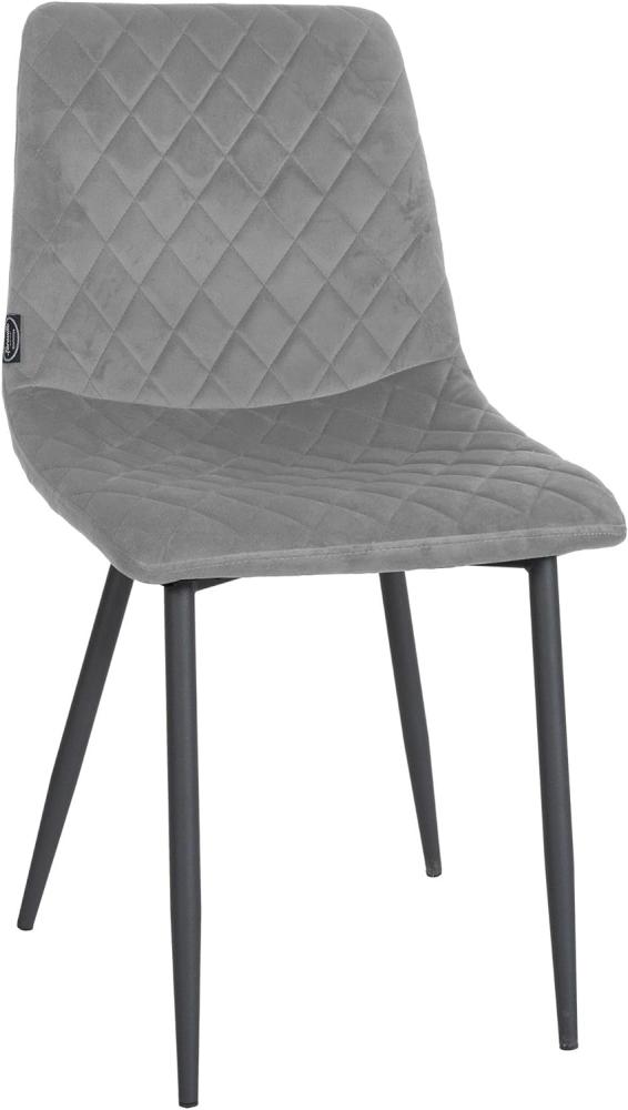 Stuhl Telde Samt (Farbe: grau) Bild 1