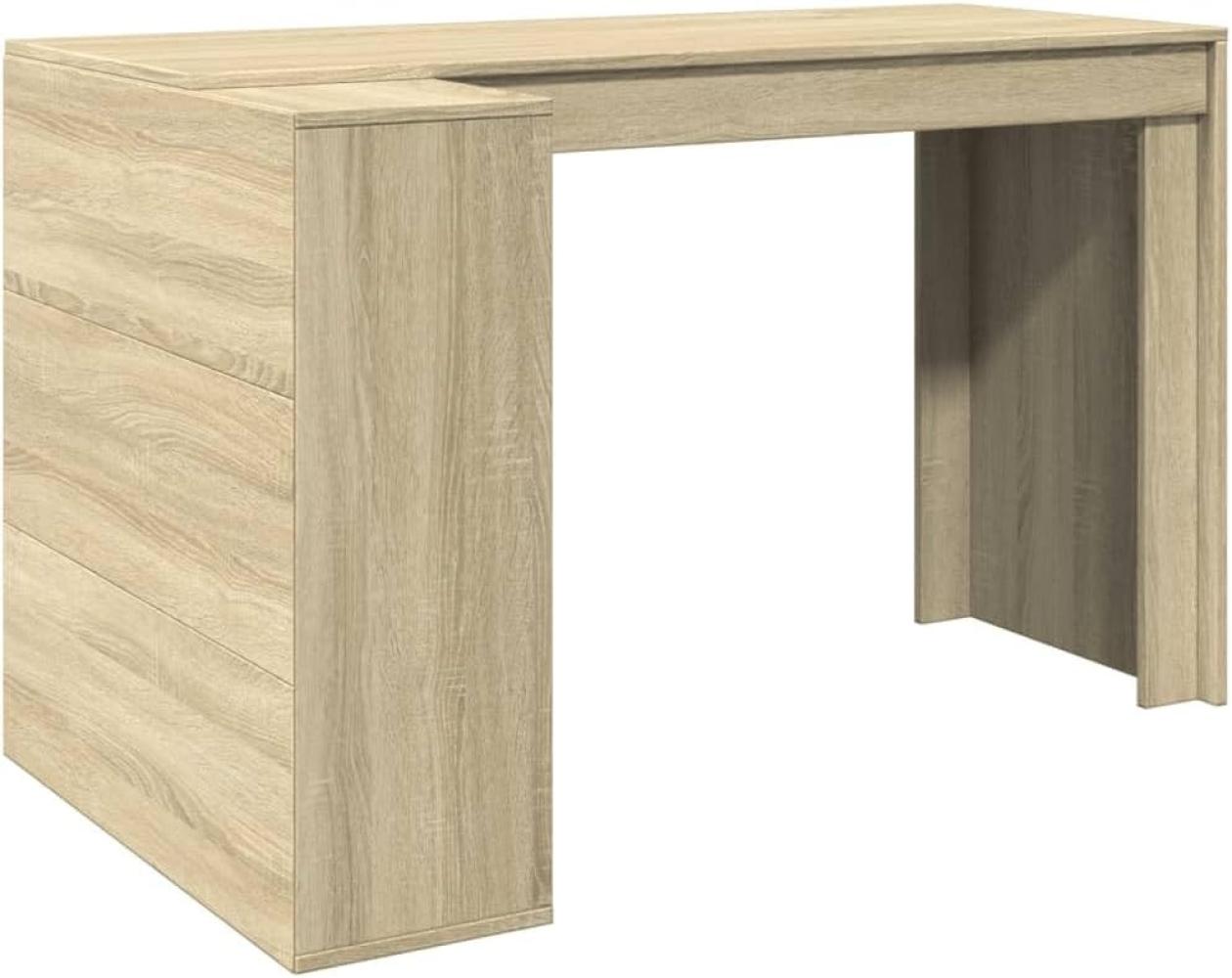 Schreibtisch Sonoma-Eiche 123,5x73,5x75 cm Holzwerkstoff 847984 Bild 1