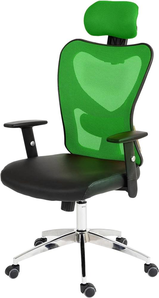 Profi-Bürostuhl Atlanta, Chefsessel Drehstuhl Schreibtischstuhl, Kunstleder ~ grün Bild 1