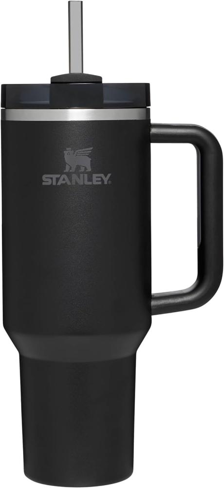 Stanley Quencher H2. 0 FlowState Trinkflasche mit Strohhalm 1. 2L - Thermobecher Kühlt 11 Stunden - 48 Stunden Eisgekühlt - Spülmaschinenfest - Thermosflasche BPA Frei - Kaffeebecher To Go - Black Bild 1